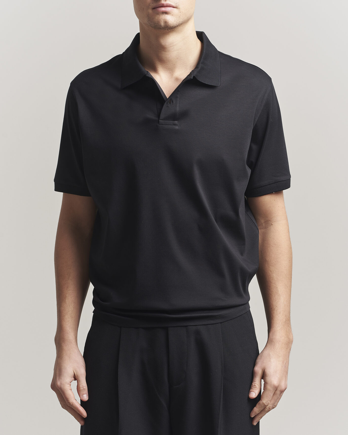 Mies | Pikeet | Filippa K | Technical Cotton Polo Black
