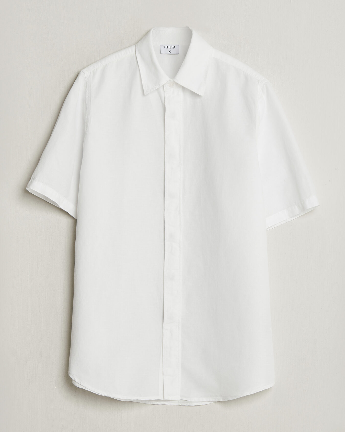 Mies | Kauluspaidat | Filippa K | Cotton/Linen Short Sleeve Shirt White