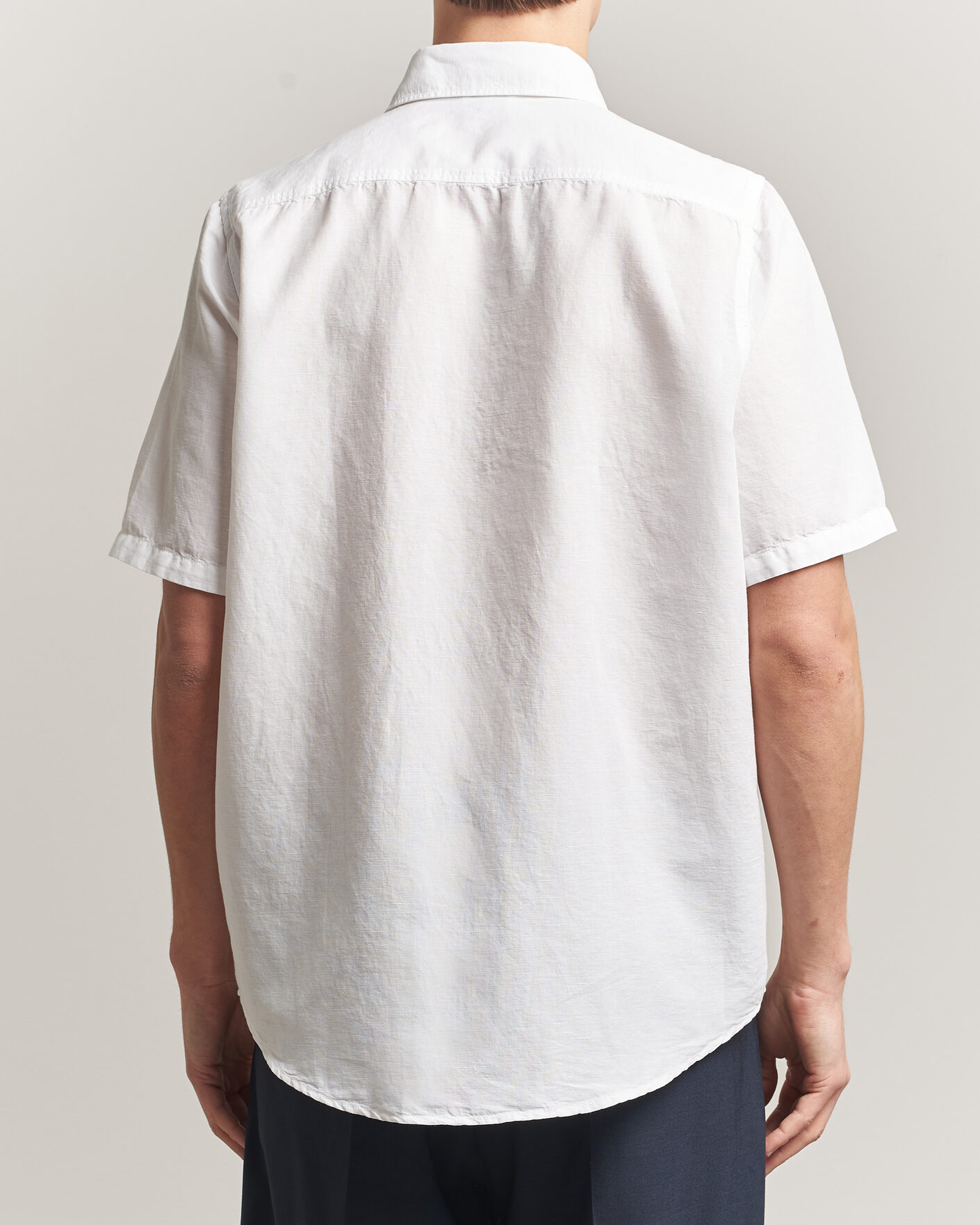 Mies | Kauluspaidat | Filippa K | Cotton/Linen Short Sleeve Shirt White