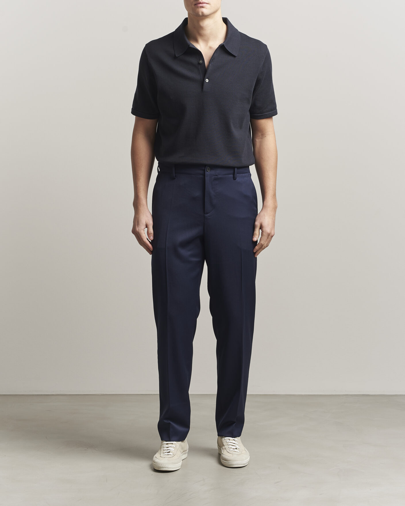 Mies | Housut | Filippa K | Troy Tailored Drawstring Trousers Ink Navy