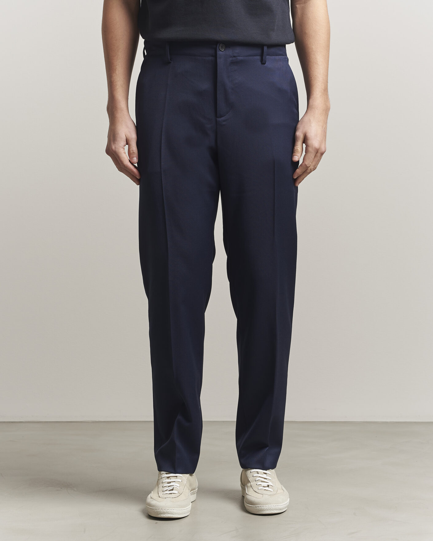 Mies | Housut | Filippa K | Troy Tailored Drawstring Trousers Ink Navy