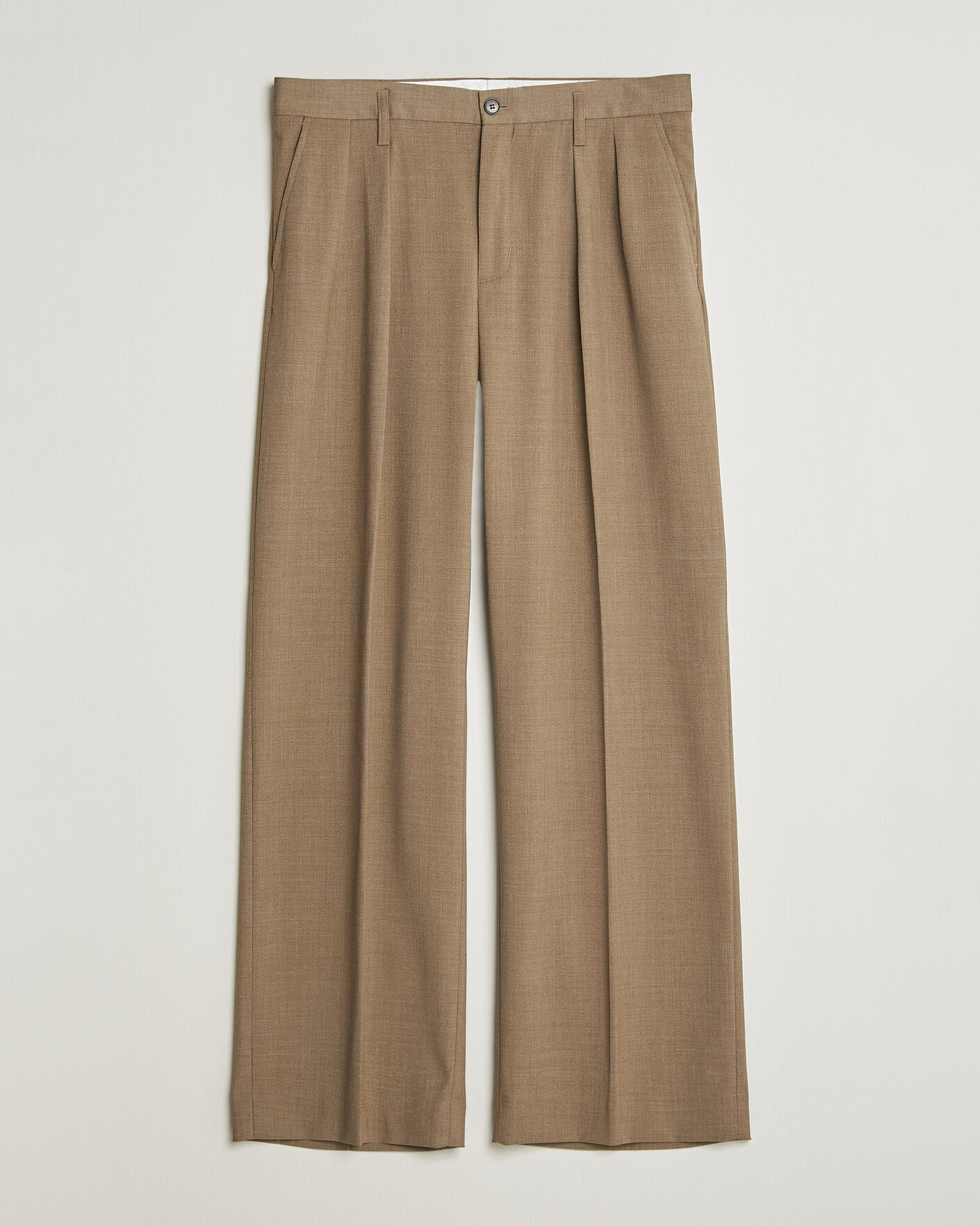 Miehet |  | Filippa K | Milo Wide Wool Trousers Light Driftwood