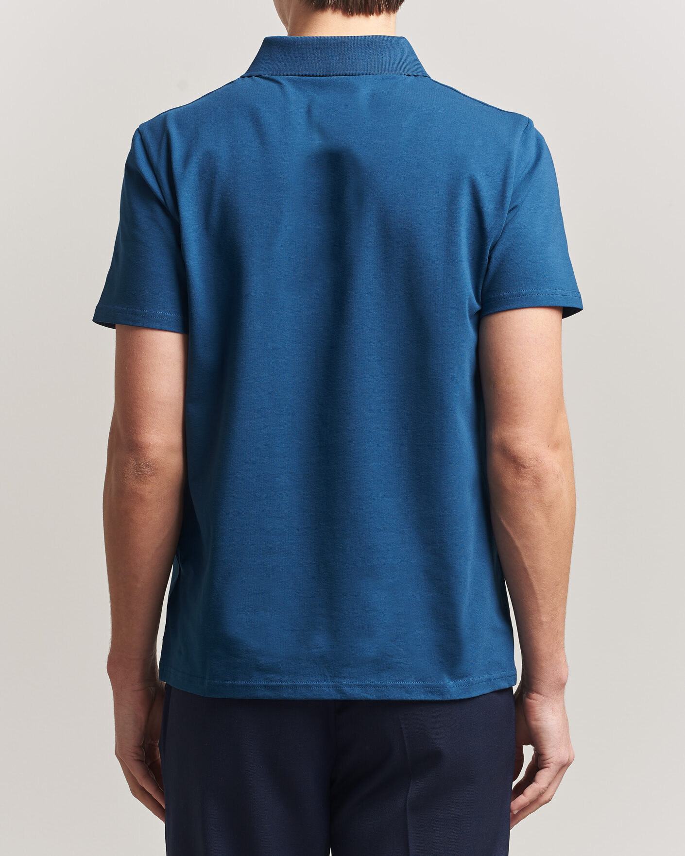 Mies | Pikeet | Filippa K | Soft Lycra Polo T-Shirt Night Teal