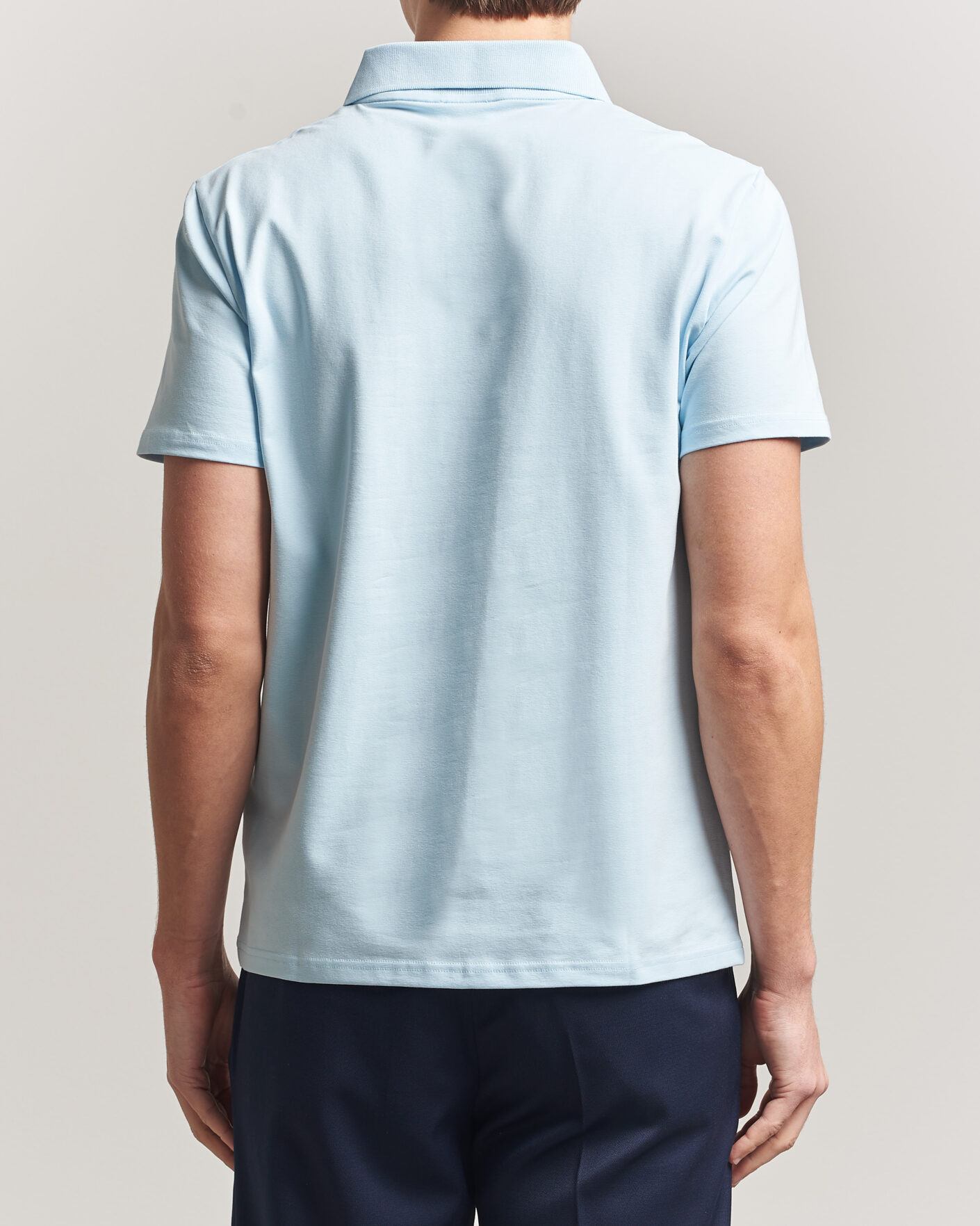 Mies | Pikeet | Filippa K | Soft Lycra Polo T-Shirt Frost Blue