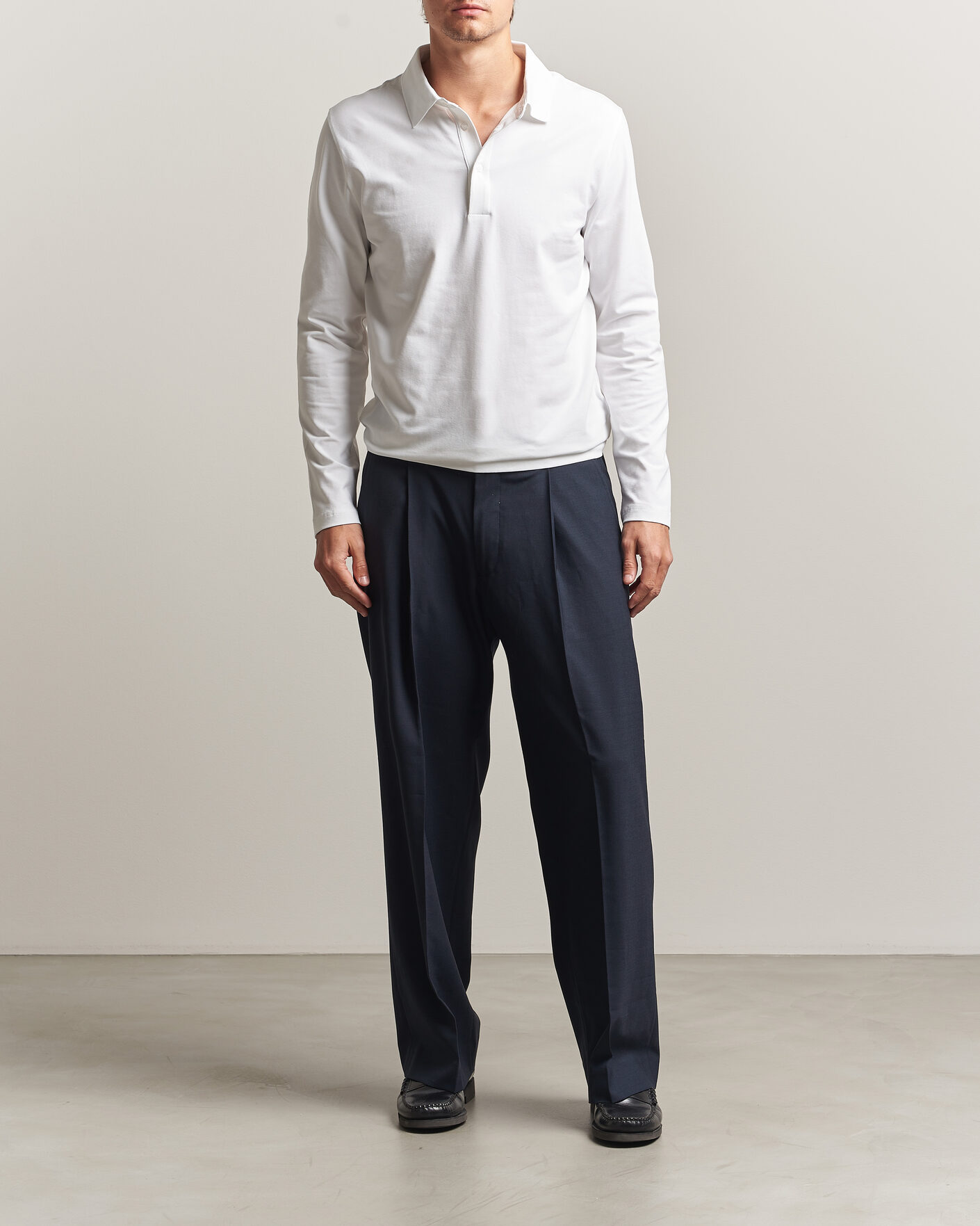 Mies | Pikeet | Filippa K | Luke Stretch Polo Shirt White