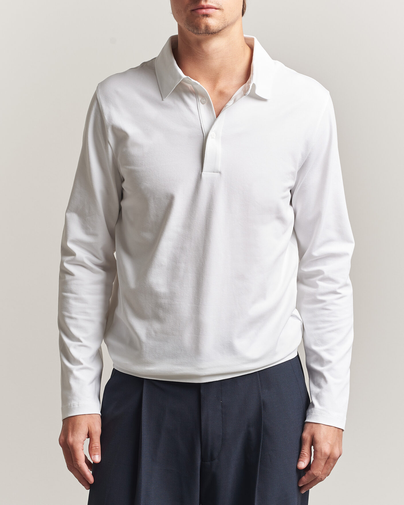 Mies | Pikeet | Filippa K | Luke Stretch Polo Shirt White