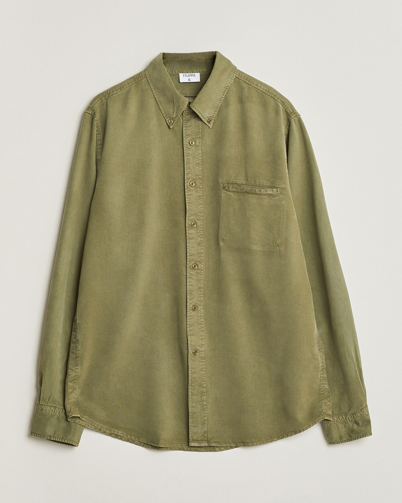 Mies | Kauluspaidat | Filippa K | Zack Lyocell Shirt Laurel Green