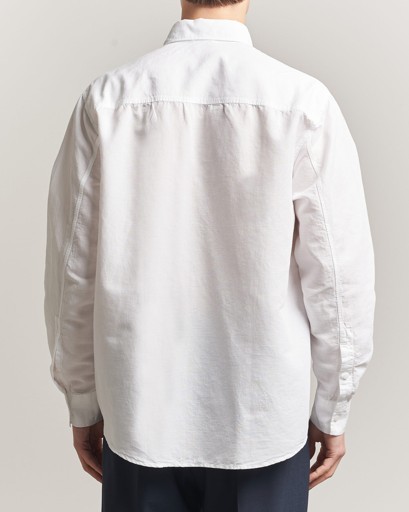 Mies | Kauluspaidat | Filippa K | Relaxed Cotton/Linen Shirt White