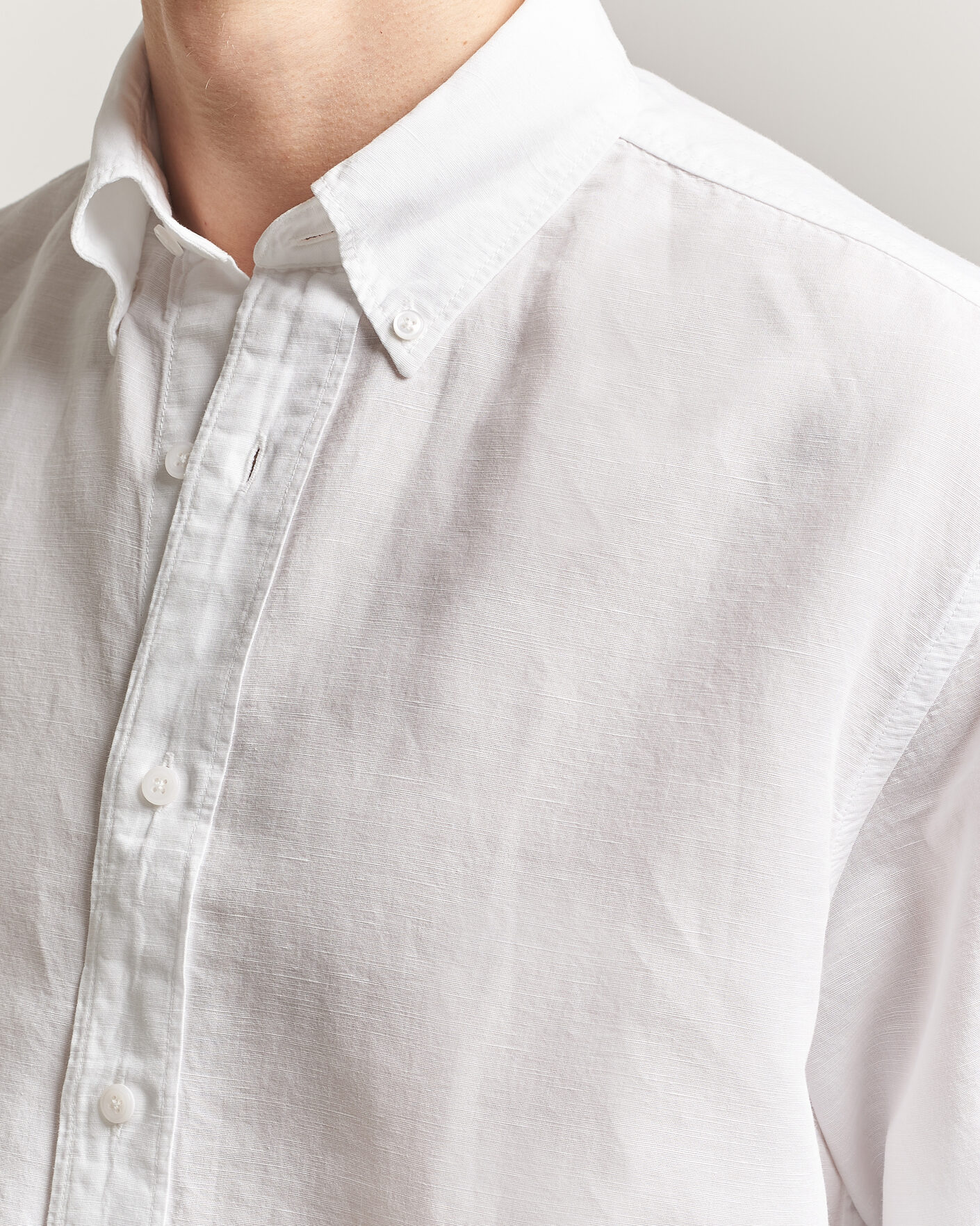 Mies | Kauluspaidat | Filippa K | Relaxed Cotton/Linen Shirt White