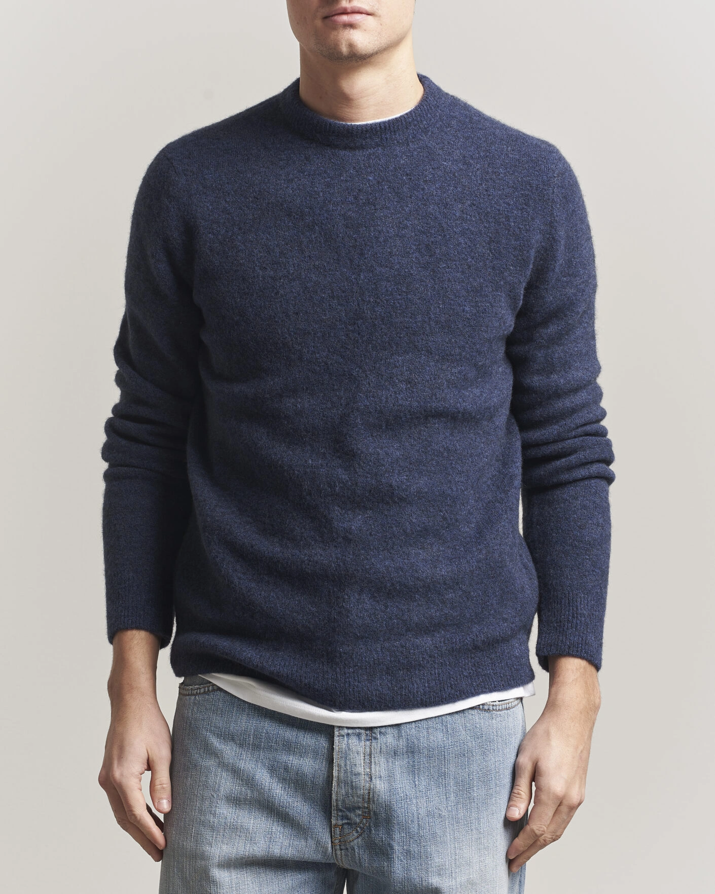Mies | Puserot | Filippa K | Yak Knitted Sweater Night Teal