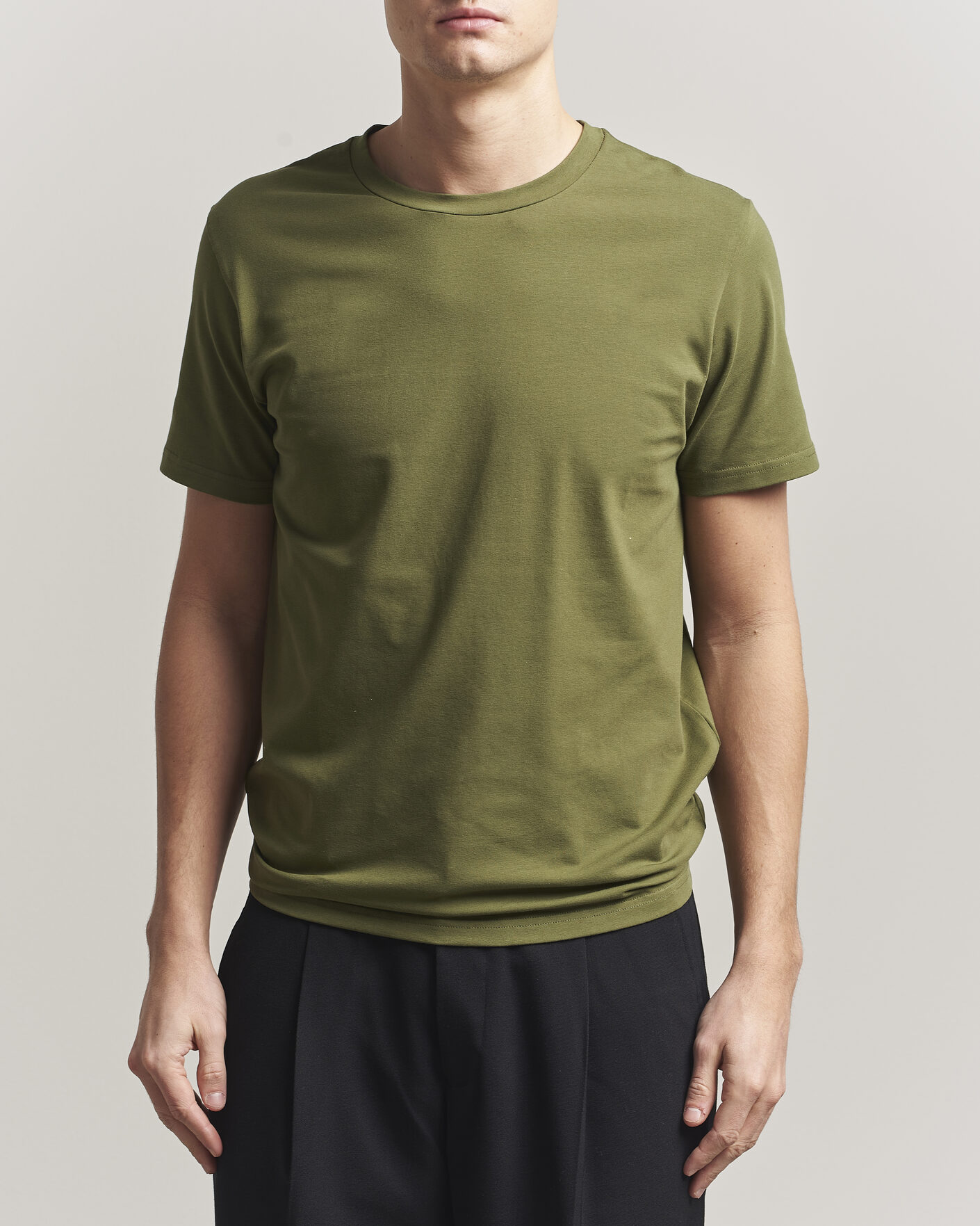 Mies | T-paidat | Filippa K | Soft Lycra T-Shirt Laurel Green