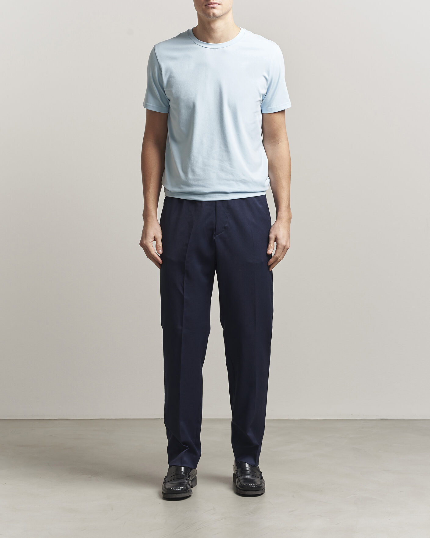 Mies | T-paidat | Filippa K | Soft Lycra T-Shirt Frost Blue