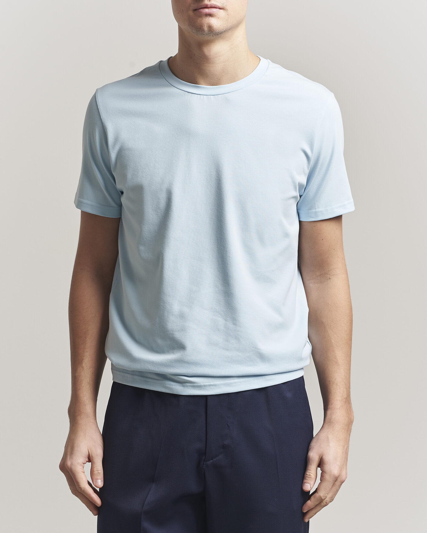 Mies | T-paidat | Filippa K | Soft Lycra T-Shirt Frost Blue