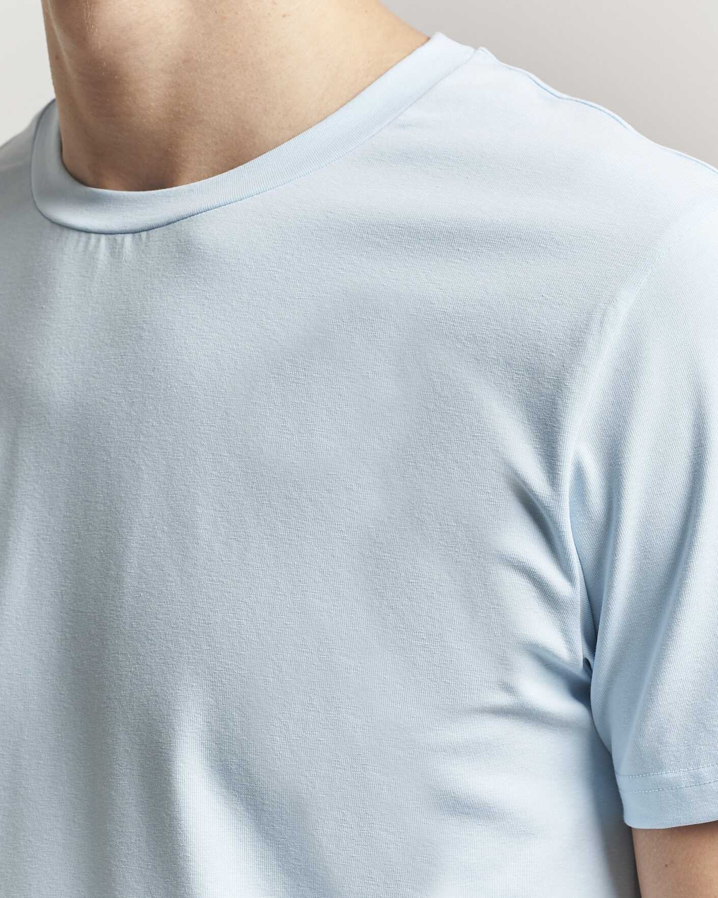 Mies | T-paidat | Filippa K | Soft Lycra T-Shirt Frost Blue