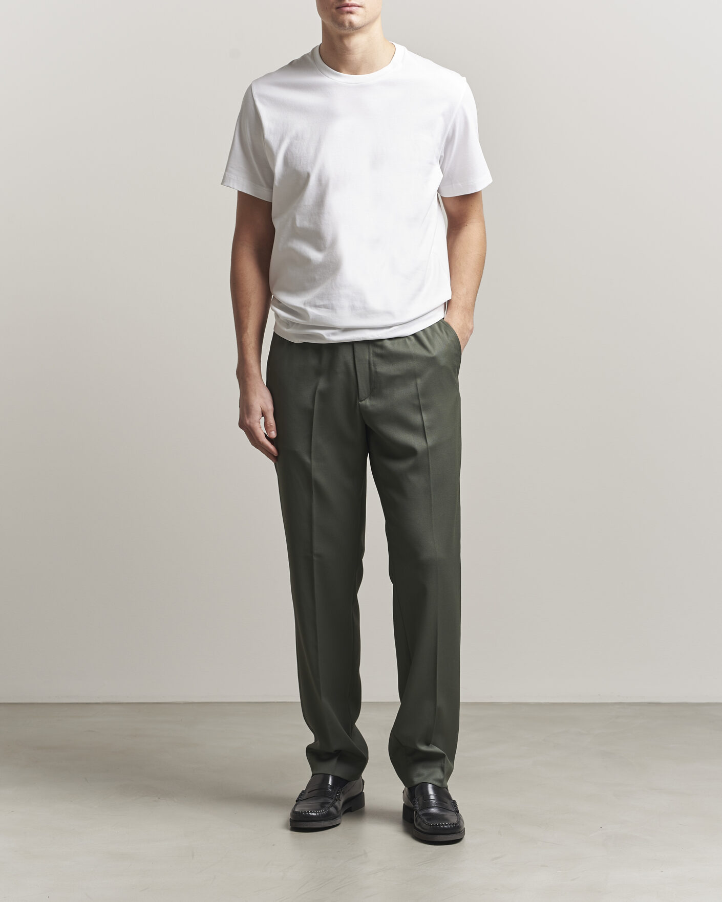 Mies | T-paidat | Filippa K | Filip Crew Neck T-Shirt White