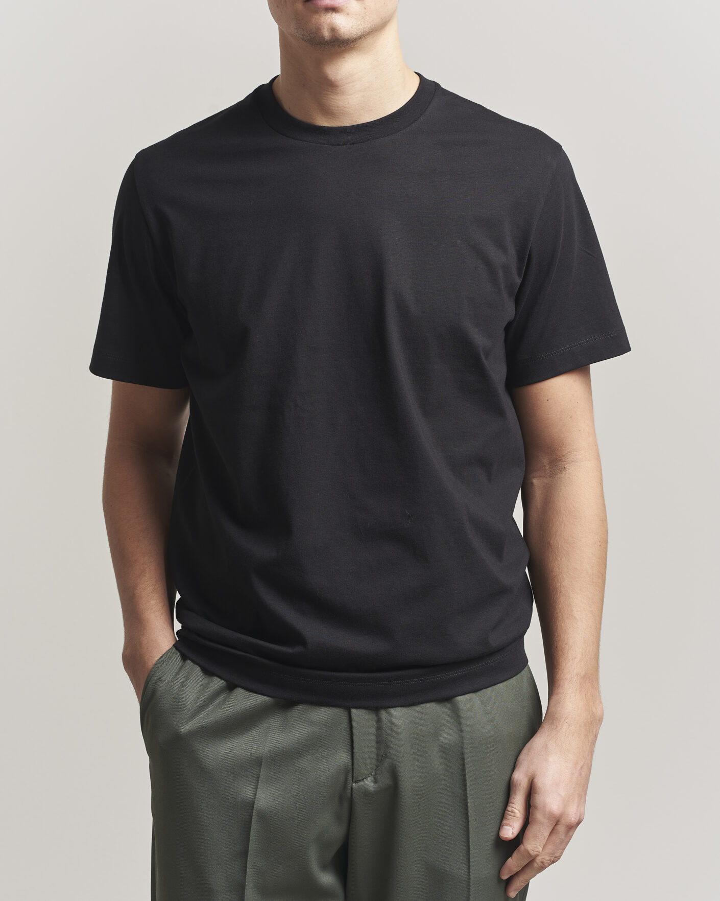Mies | T-paidat | Filippa K | Filip Crew Neck T-Shirt Black