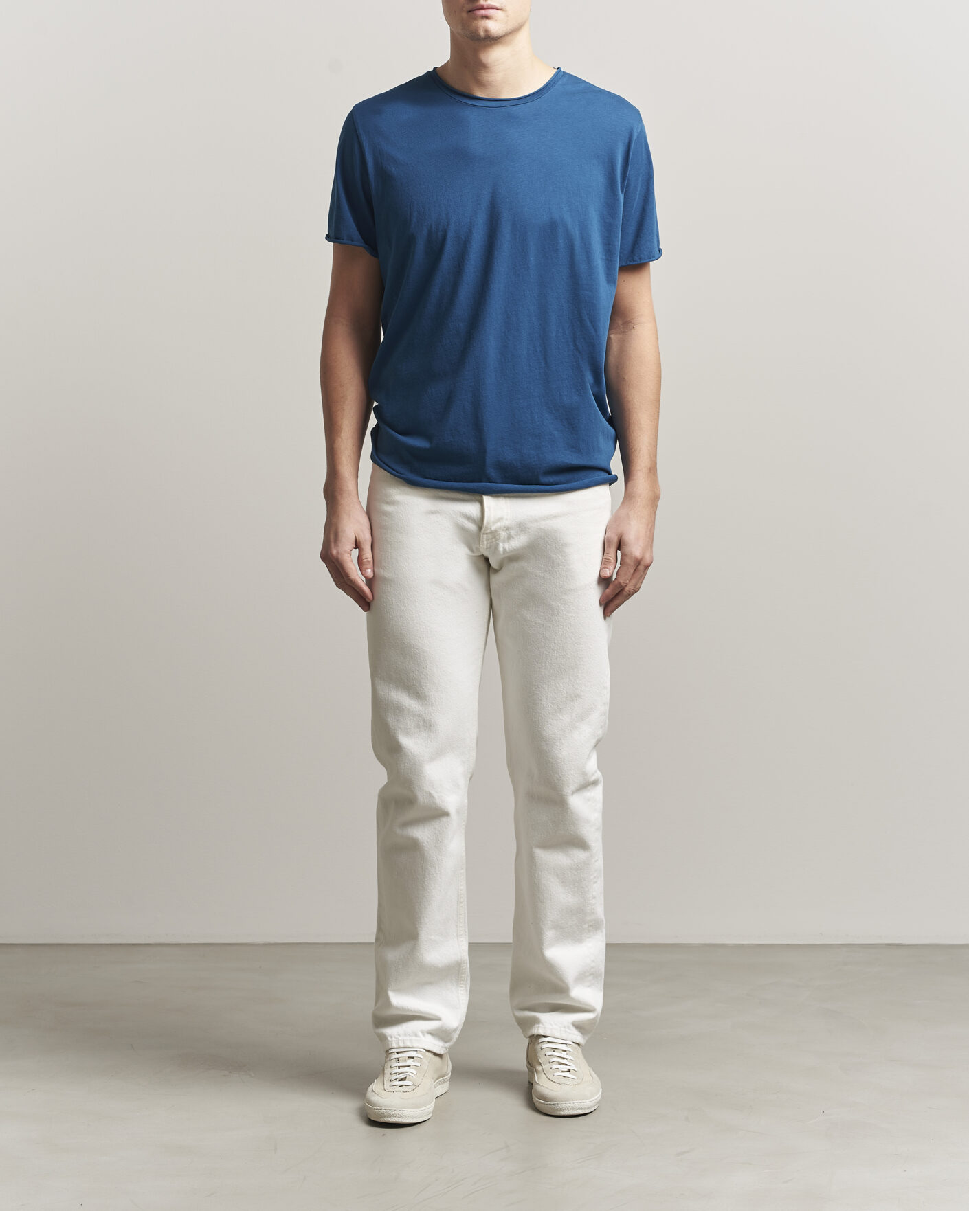 Mies | T-paidat | Filippa K | Roll Neck Crew Neck T-Shirt Night Teal