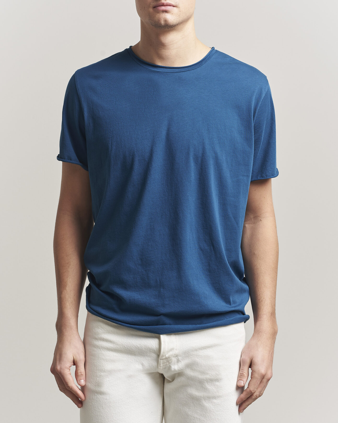 Mies | T-paidat | Filippa K | Roll Neck Crew Neck T-Shirt Night Teal