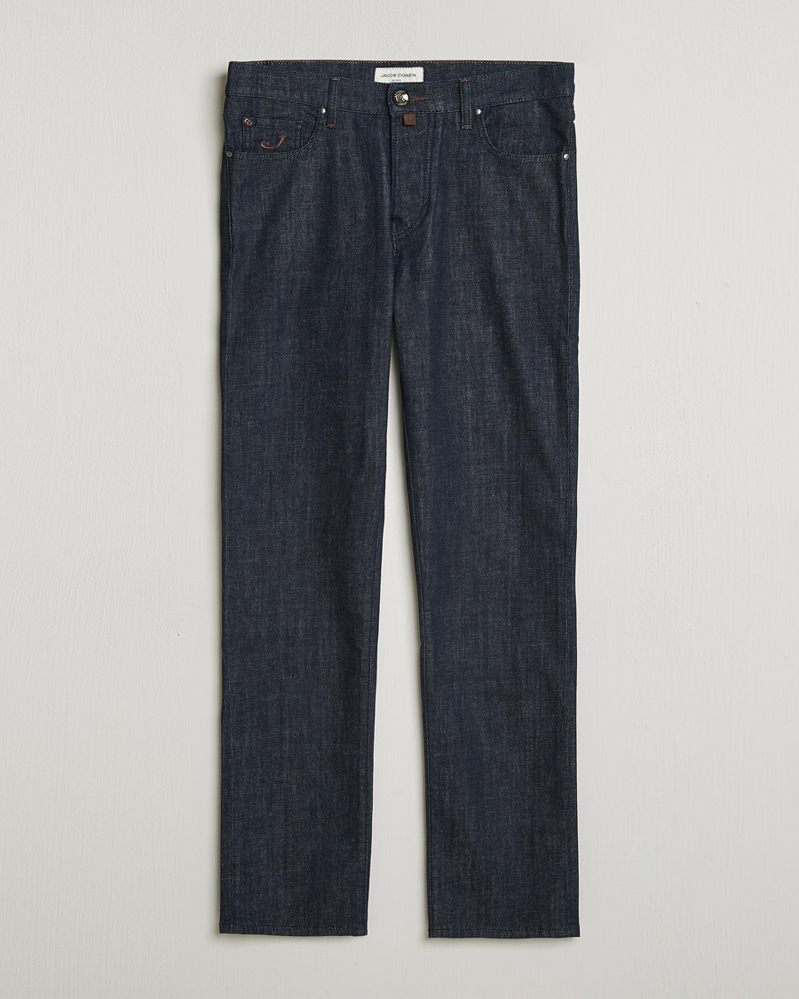 Mies | Housut | Jacob Cohën | Edos Regular Straight Fit Stretch Jeans Dark Blue