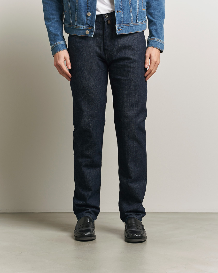 Mies | Farkut | Jacob Cohën | Edos Regular Straight Fit Stretch Jeans Dark Blue
