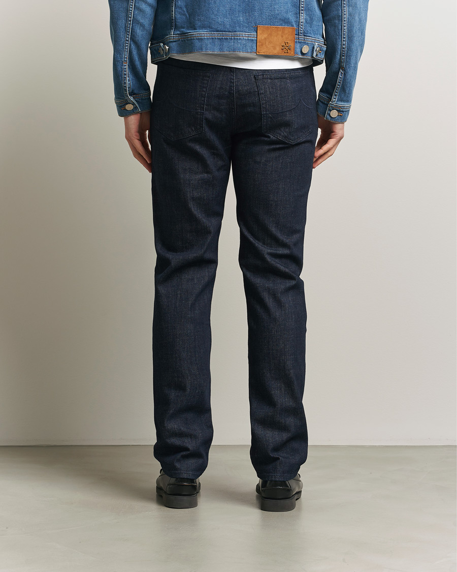 Mies | Housut | Jacob Cohën | Edos Regular Straight Fit Stretch Jeans Dark Blue