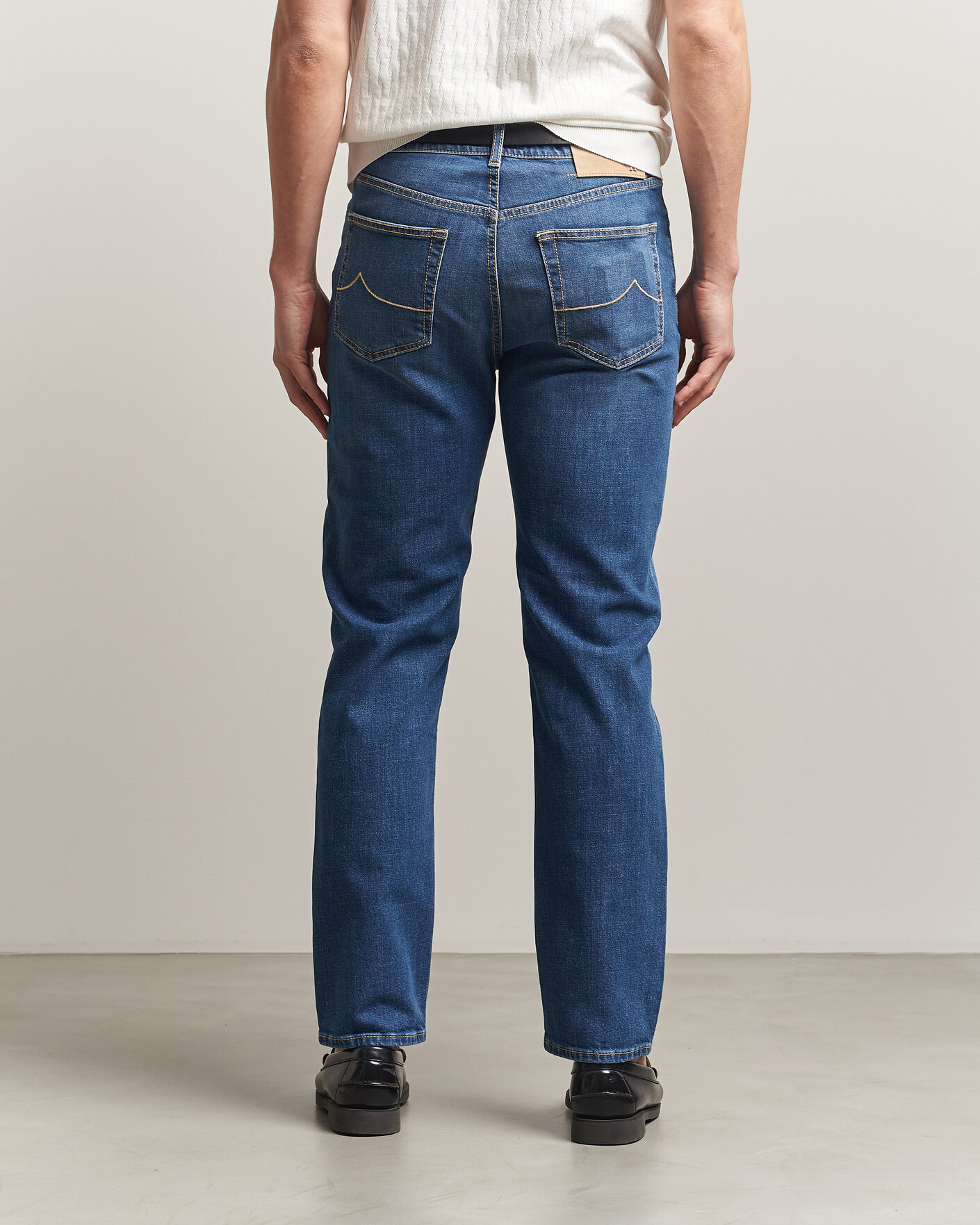 Mies | Housut | Jacob Cohën | Edos Regular Straight Fit Stretch Jeans Mid Blue