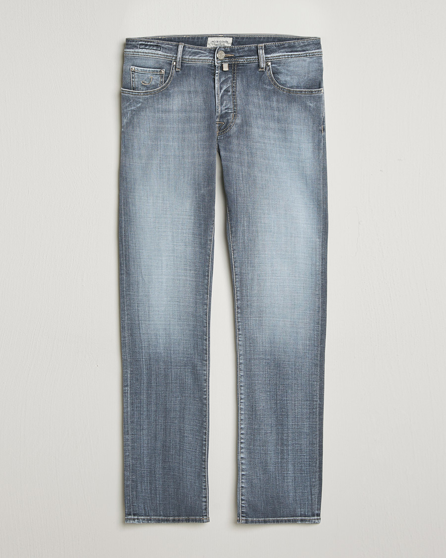 Mies | Farkut | Jacob Cohën | Bard Slim Fit Stretch Jeans Light Grey
