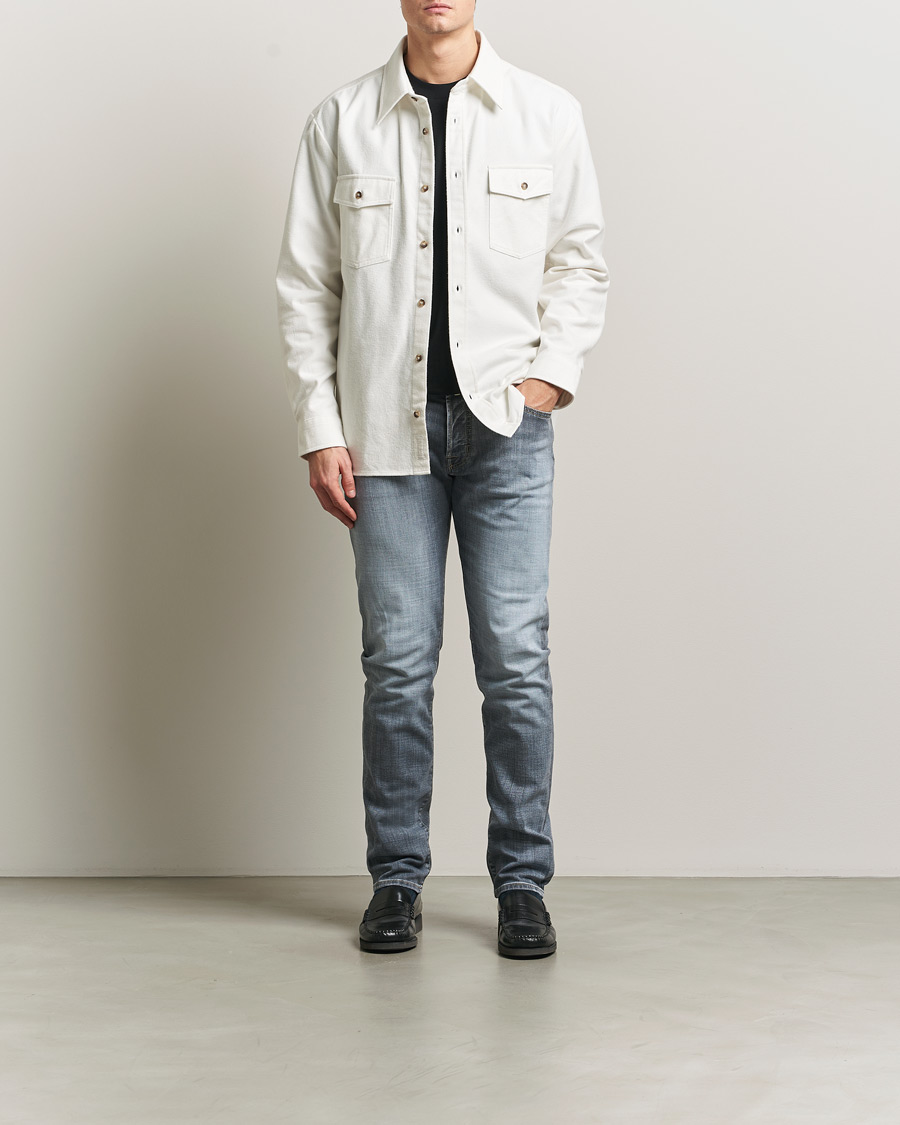 Mies | Farkut | Jacob Cohën | Bard Slim Fit Stretch Jeans Light Grey