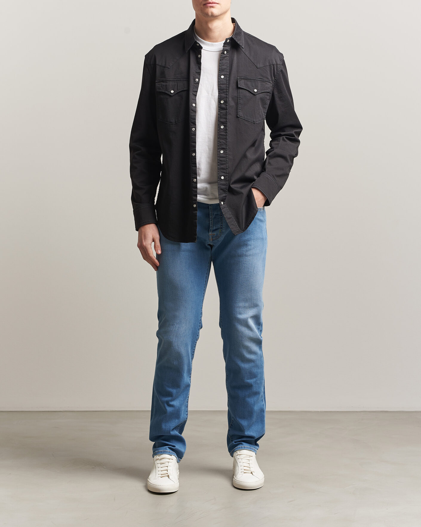 Mies | Housut | Jacob Cohën | Bard Slim Fit Stretch Jeans Super Light Blue
