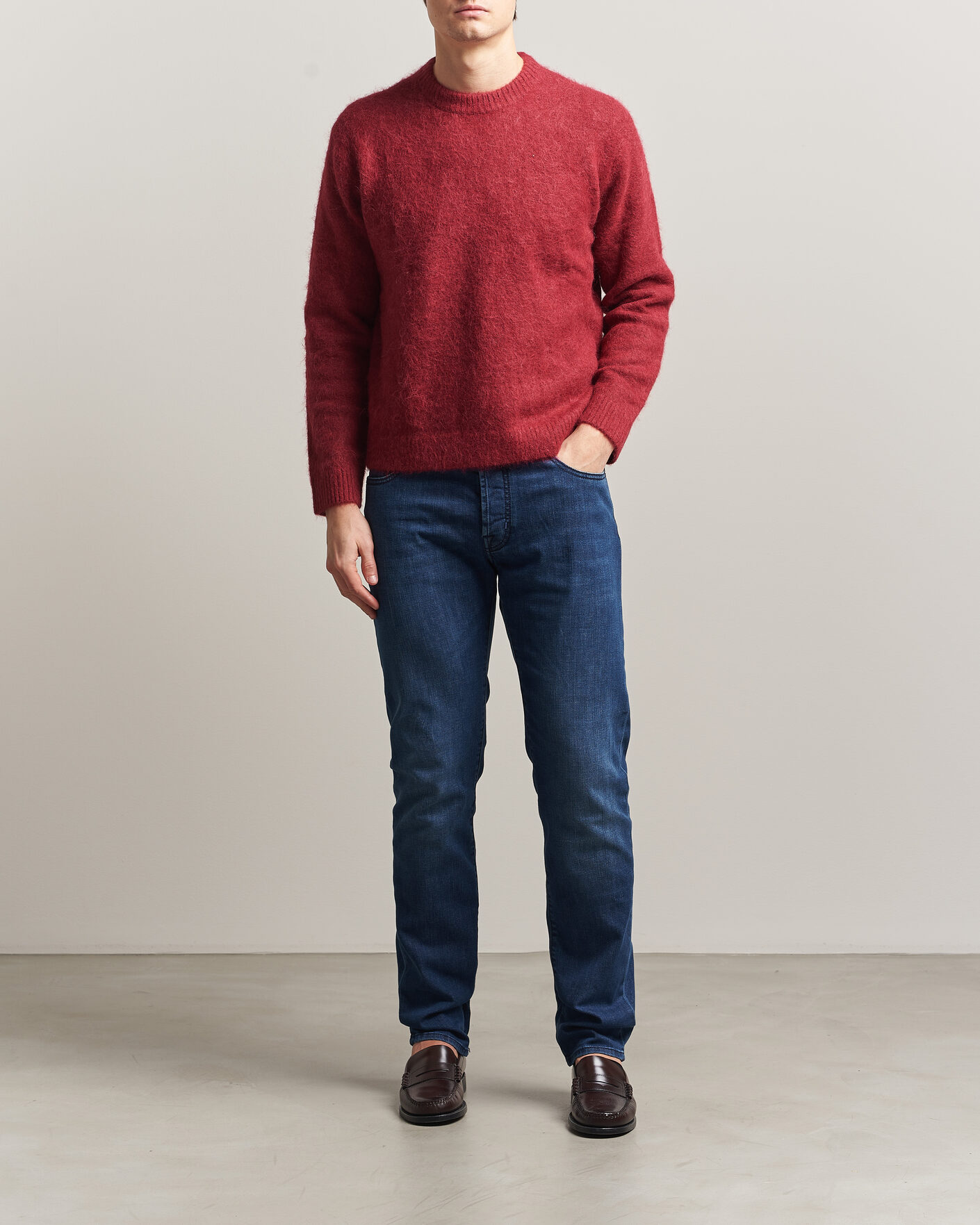 Mies | Farkut | Jacob Cohën | Bard Slim Fit Stretch Jeans Mid Blue