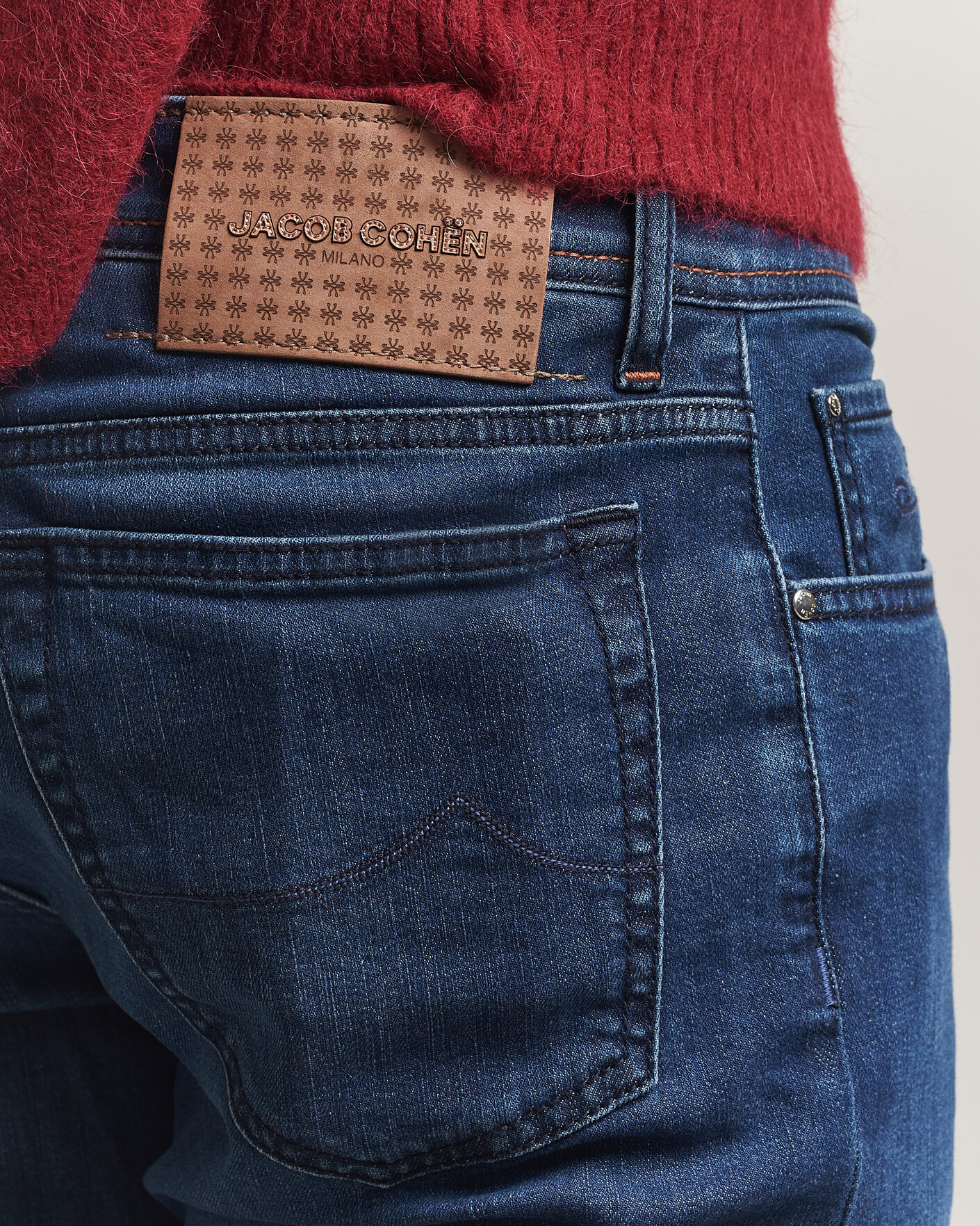 Mies | Farkut | Jacob Cohën | Bard Slim Fit Stretch Jeans Mid Blue