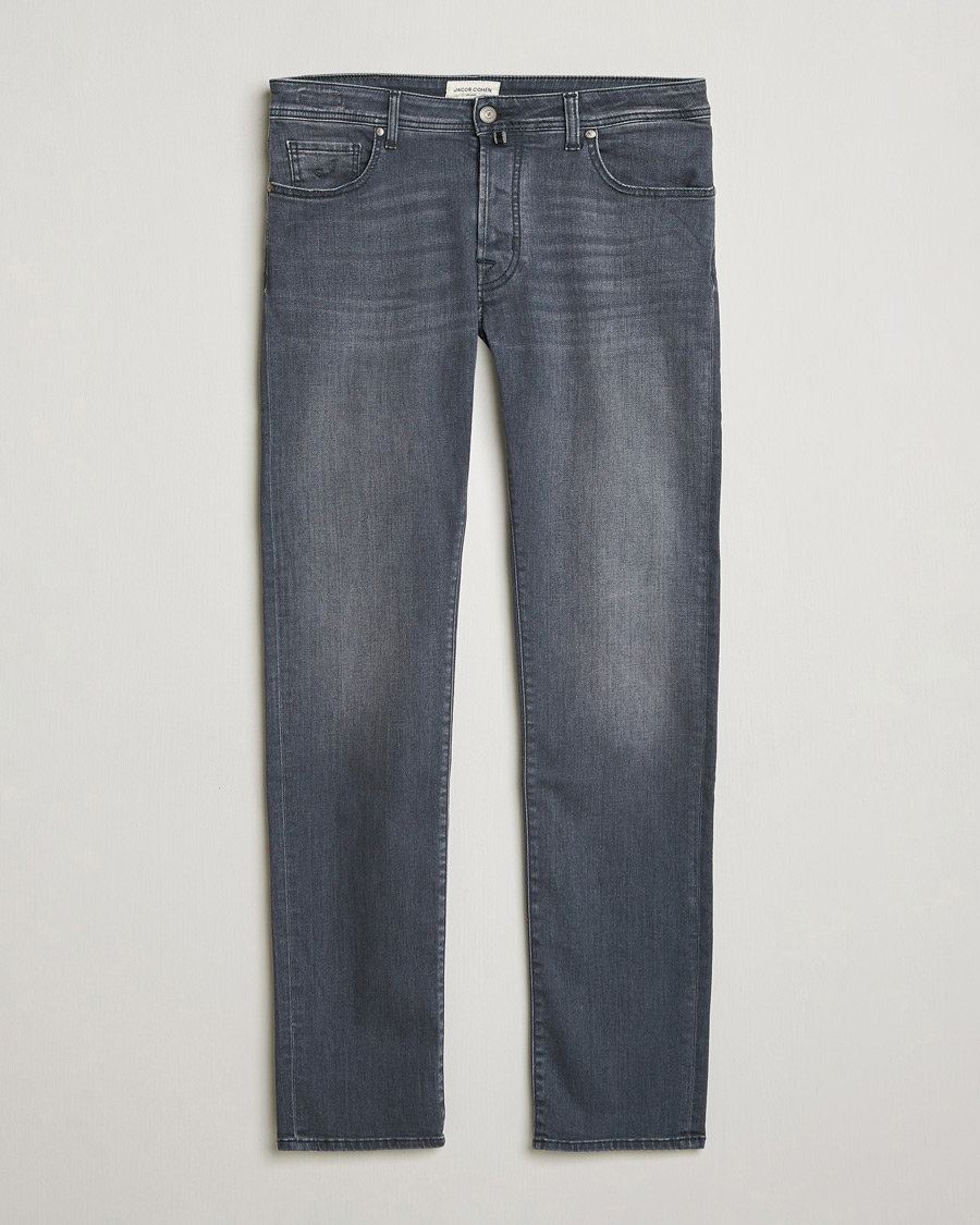 Mies | Farkut | Jacob Cohën | Bard Slim Fit Stretch Jeans Mid Grey
