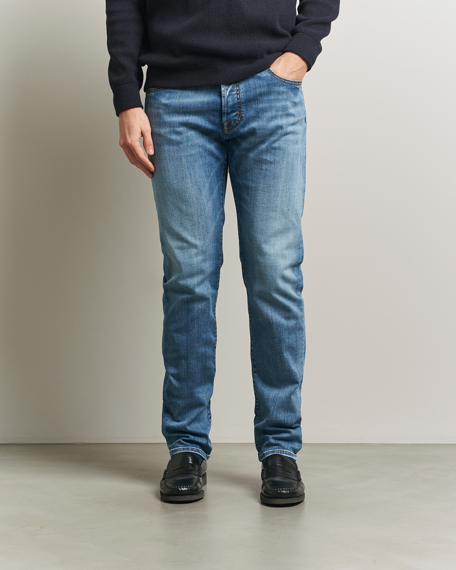 Mies | Farkut | Jacob Cohën | Bard Slim Fit Stretch Jeans Light Blue