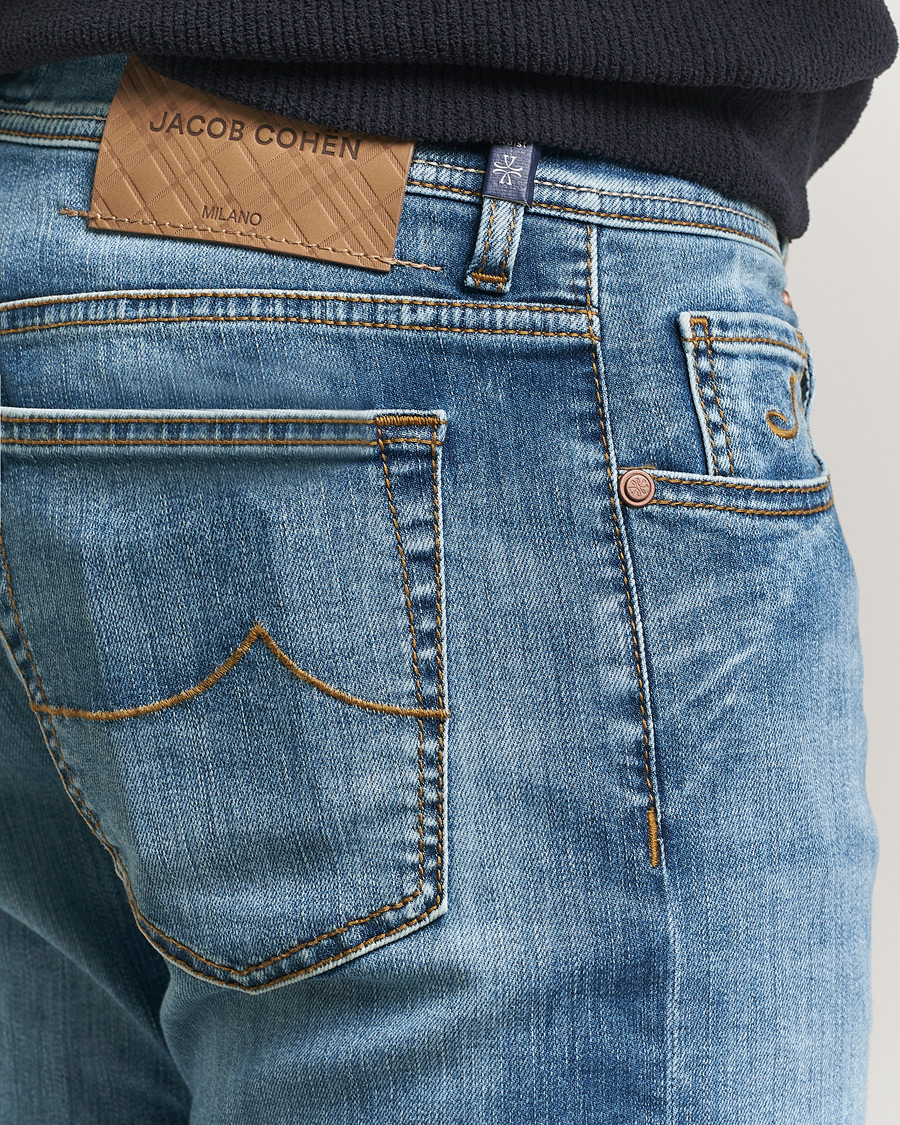 Mies | Farkut | Jacob Cohën | Bard Slim Fit Stretch Jeans Light Blue