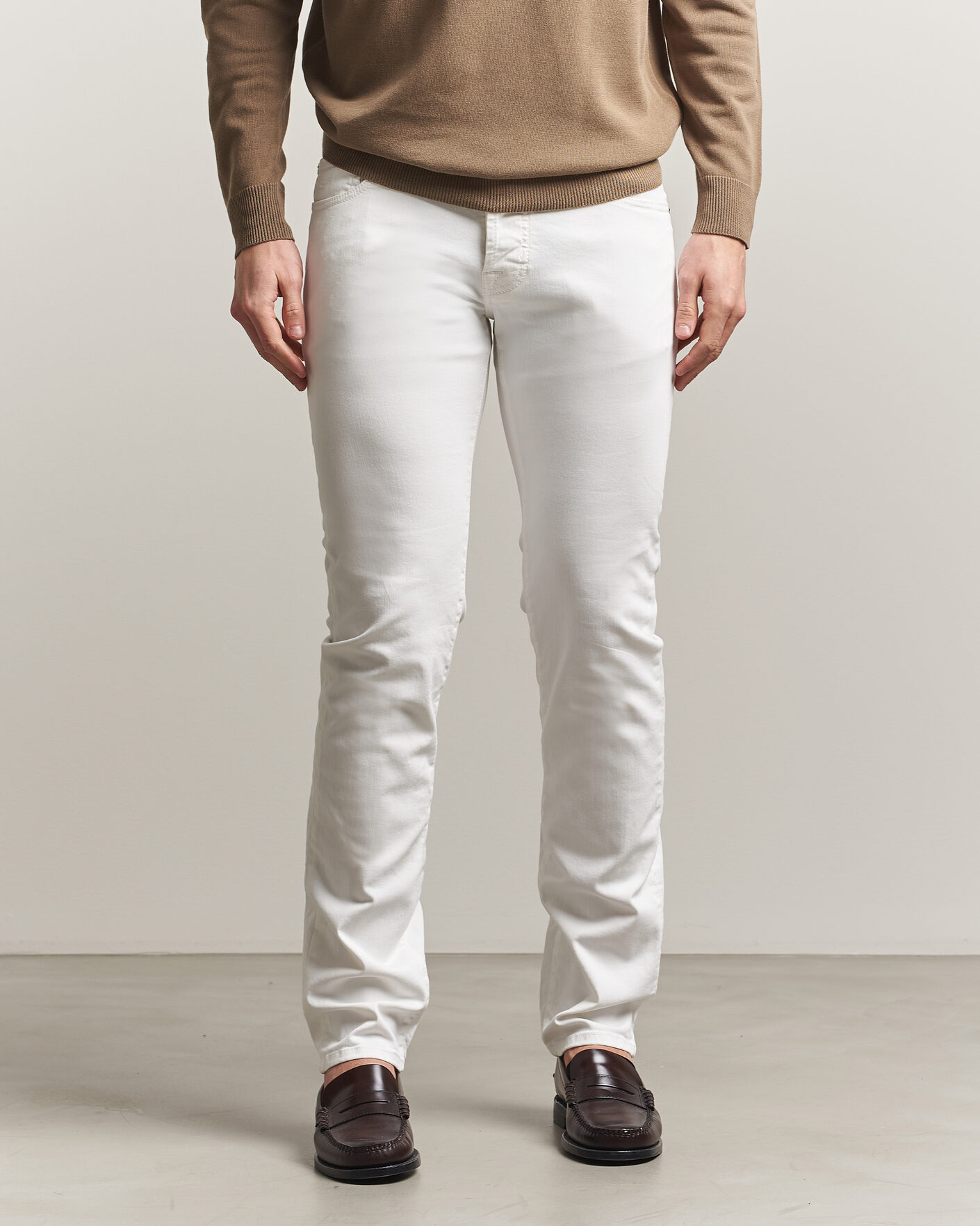 Mies | Farkut | Jacob Cohën | Bard Slim Fit Bull Stretch Jeans White