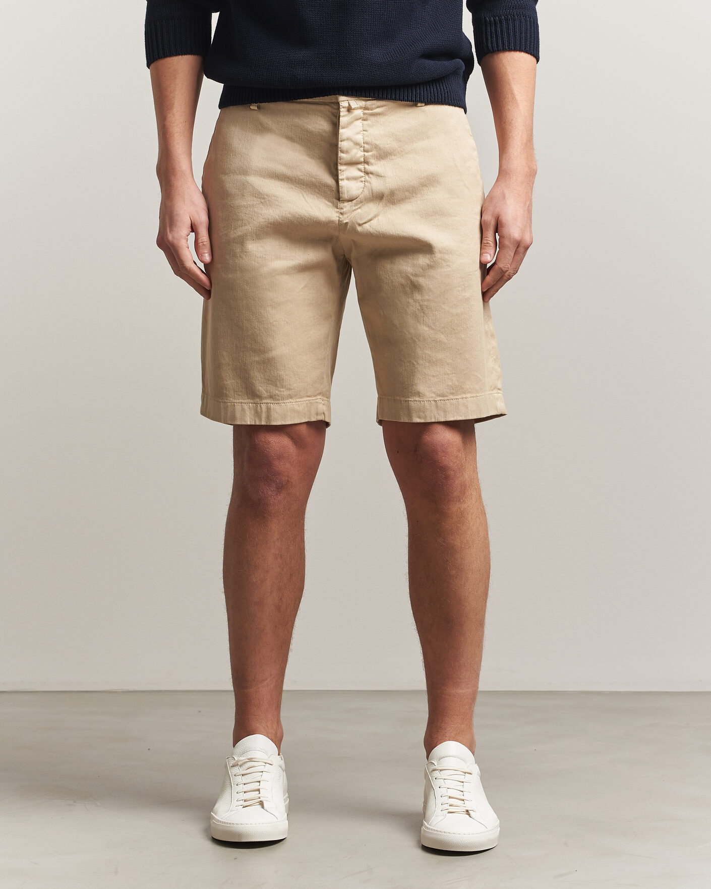 Mies | Shortsit | Jacob Cohën | George Stretch Linen Shorts Beige