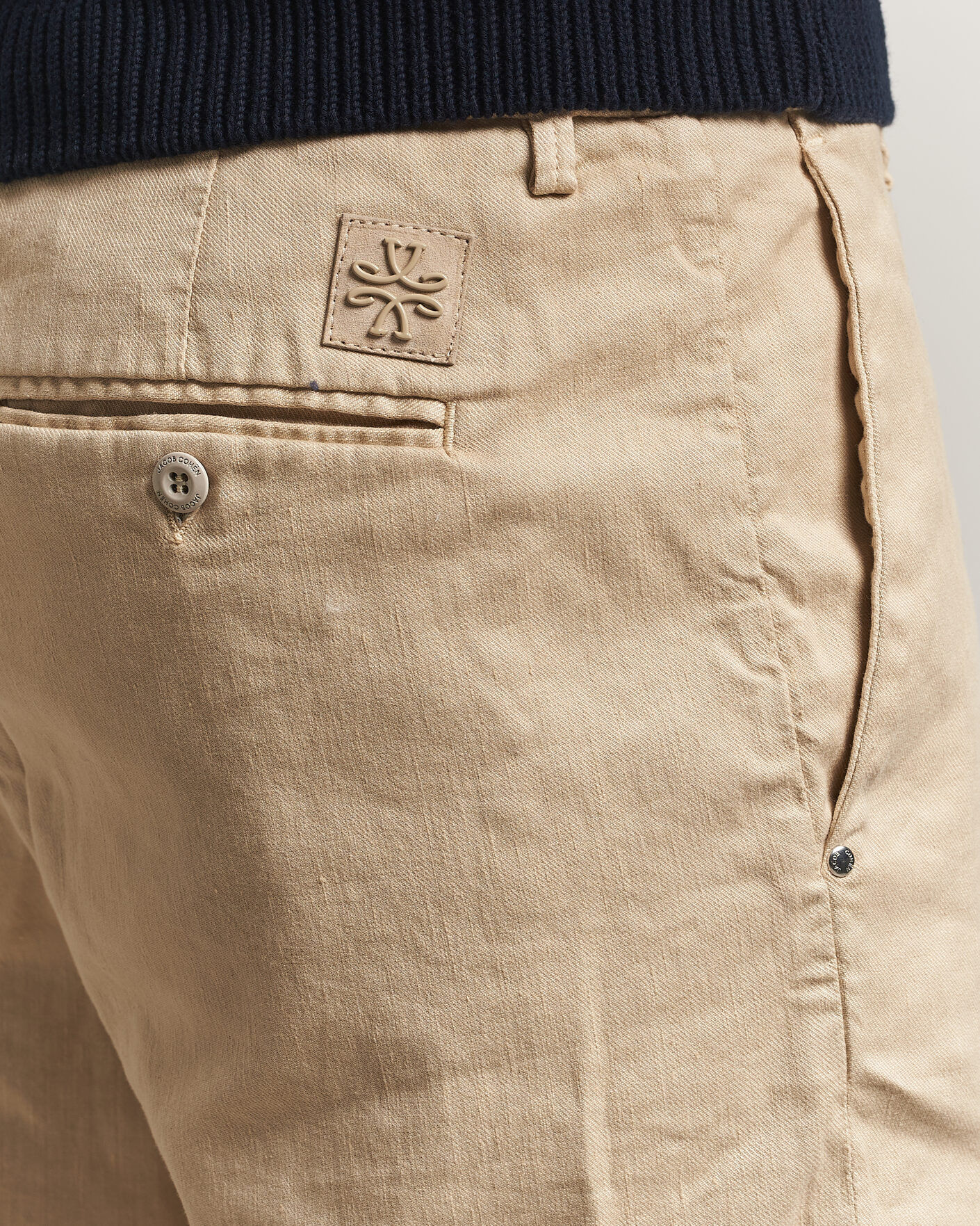 Mies | Shortsit | Jacob Cohën | George Stretch Linen Shorts Beige