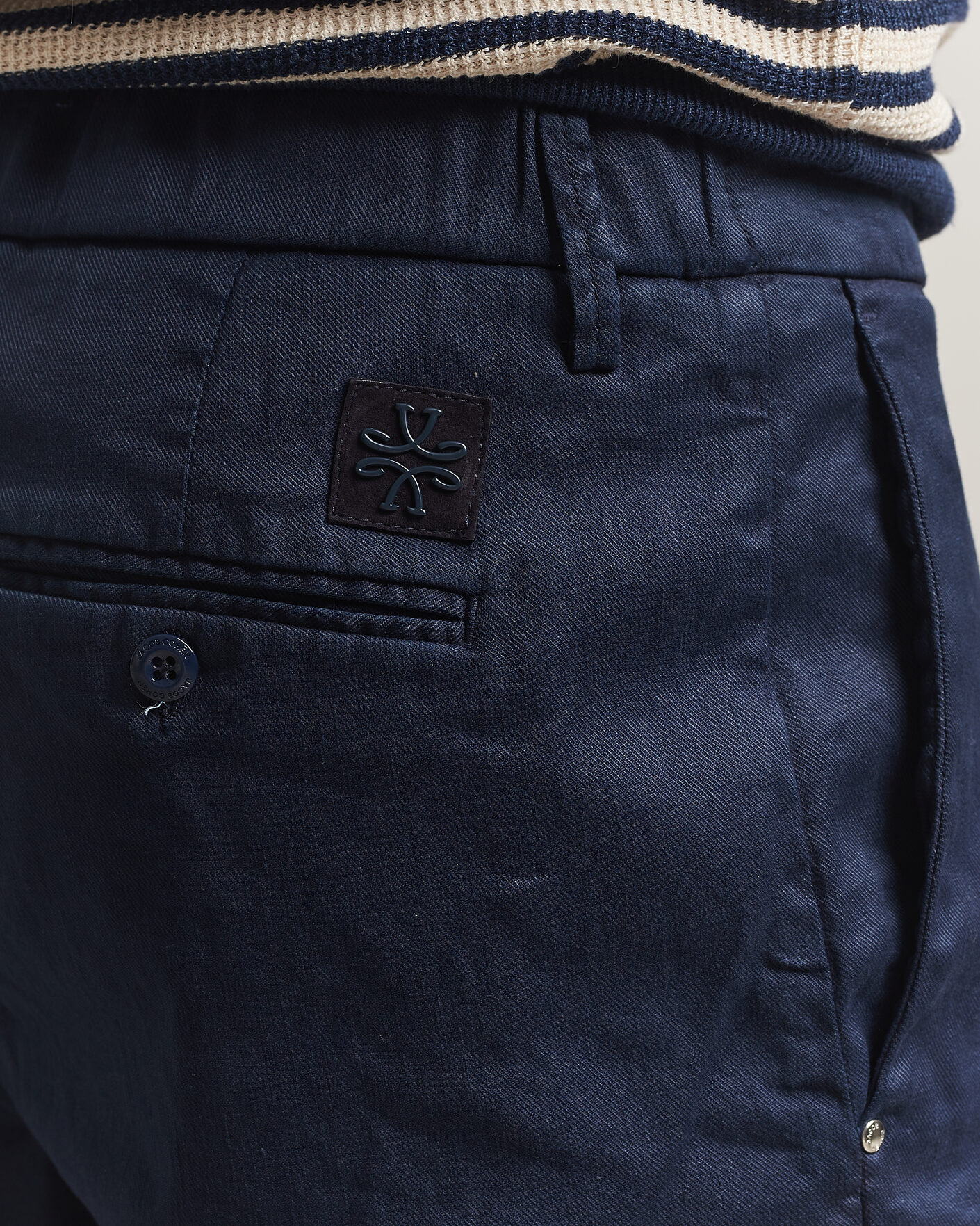 Mies | Shortsit | Jacob Cohën | George Stretch Linen Shorts Navy