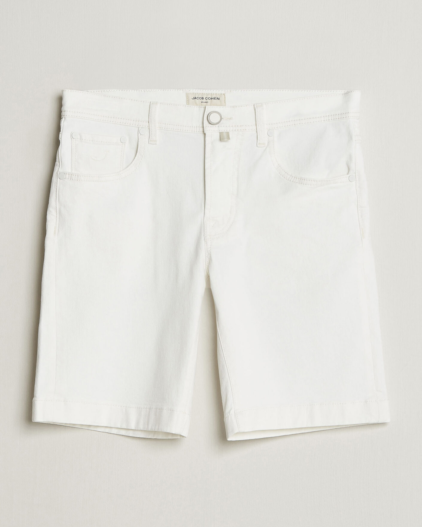 Mies | Shortsit | Jacob Cohën | Nicolas Bull Stretch Denim Shorts White