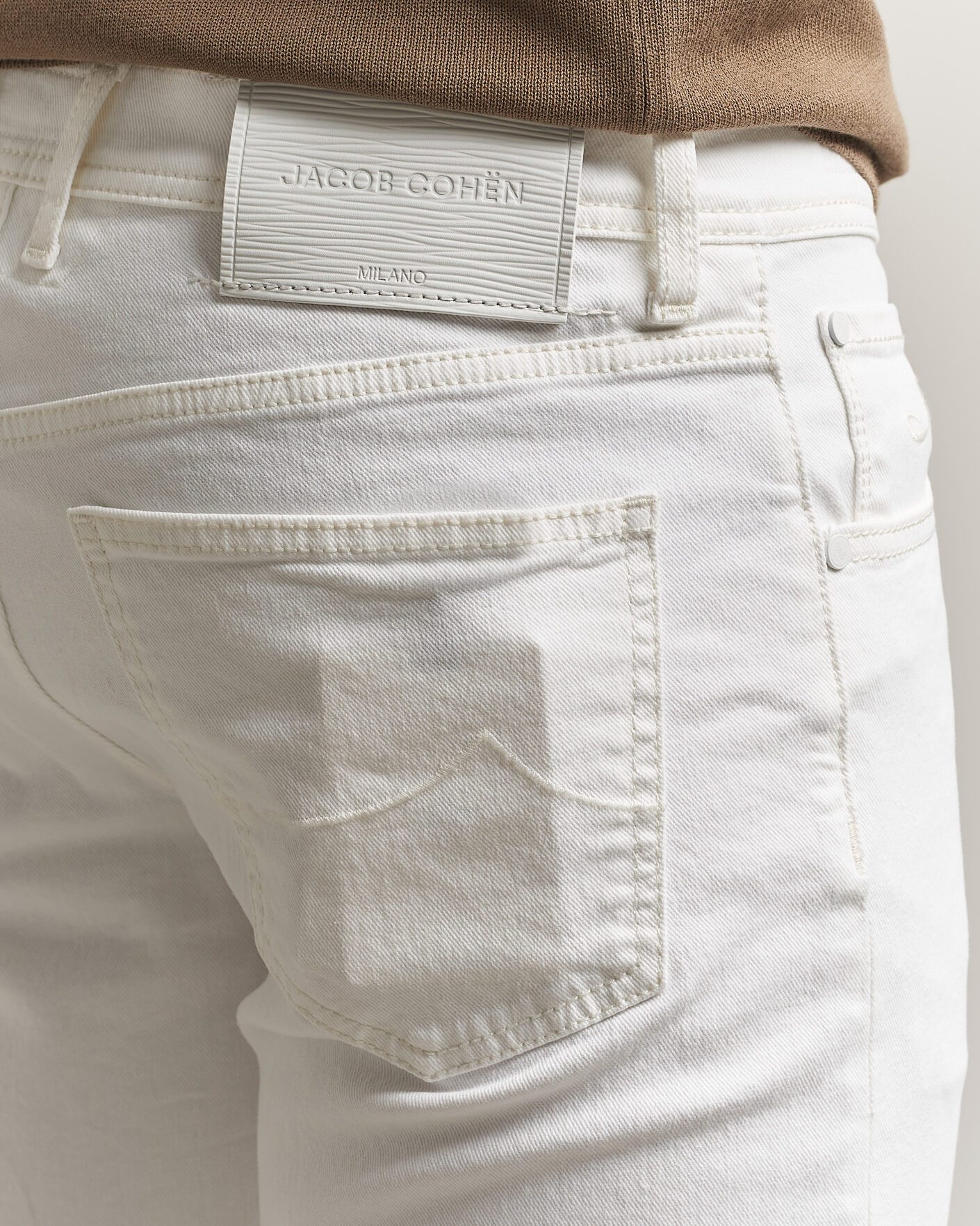 Mies | Shortsit | Jacob Cohën | Nicolas Bull Stretch Denim Shorts White