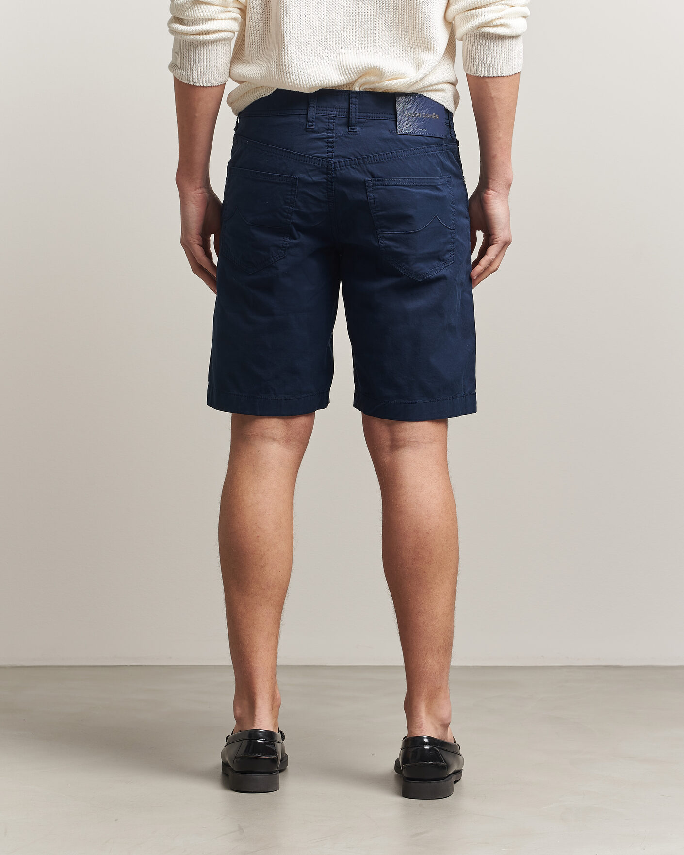 Mies | Shortsit | Jacob Cohën | Nicolas Cotton Gabardine Shorts Navy