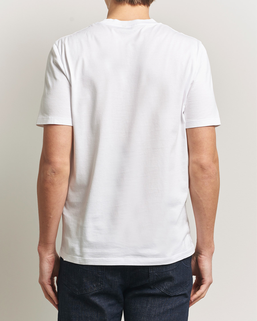 Mies | T-paidat | Jacob Cohën | Cotton Logo T-Shirt White