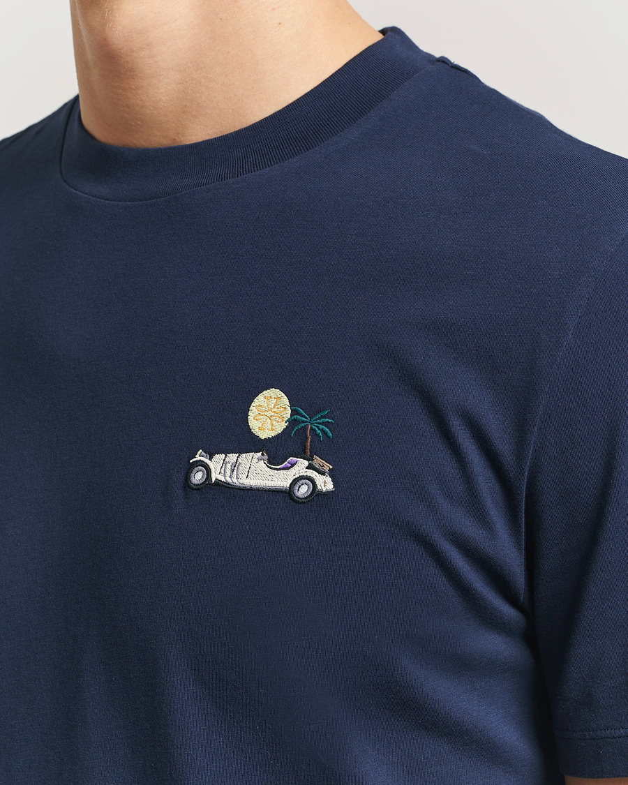 Mies | T-paidat | Jacob Cohën | Cotton Logo T-Shirt Navy