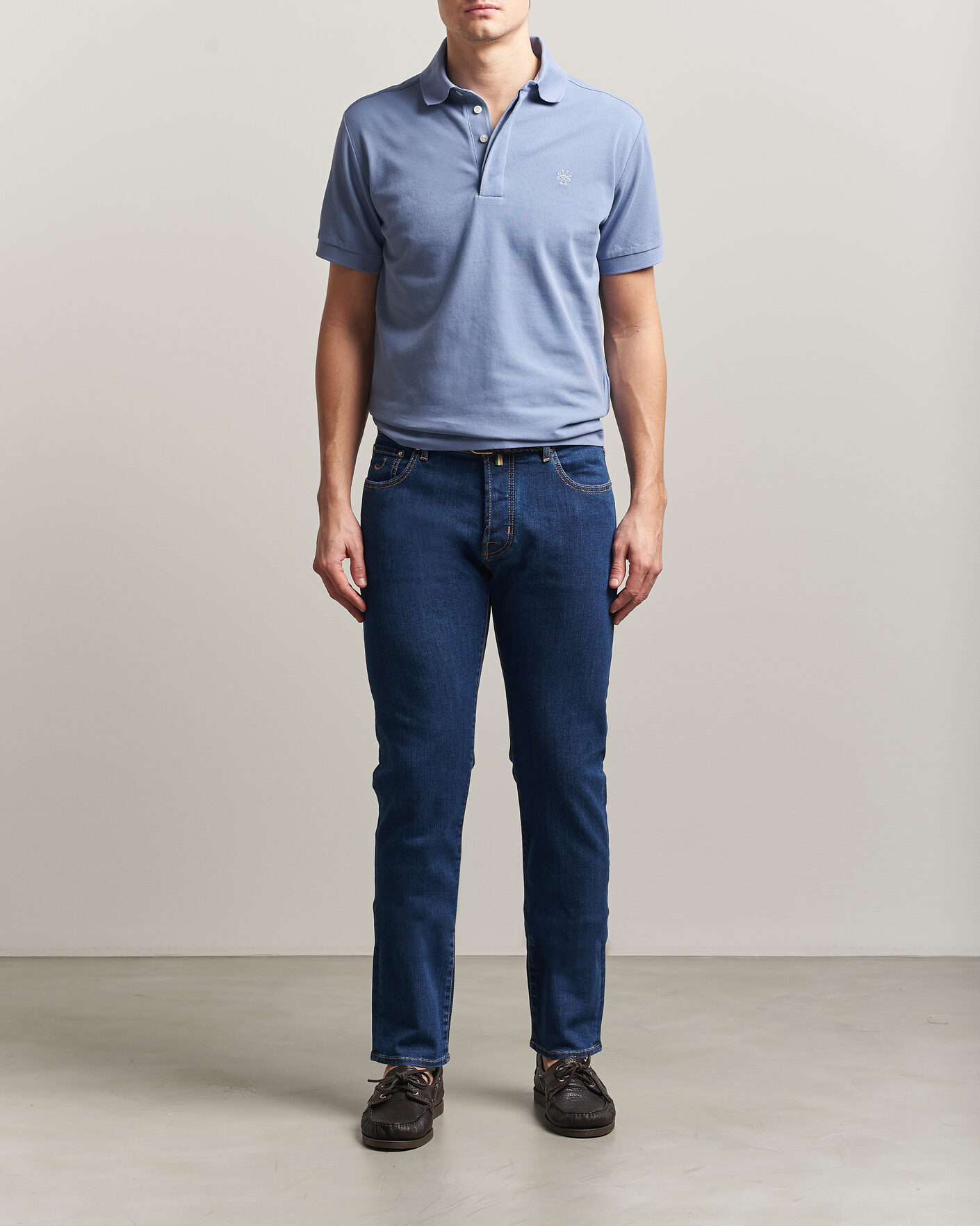 Mies | Farkut | Jacob Cohën | Bard Slim Fit Stretch Porsche Patch Jeans Dark Blue