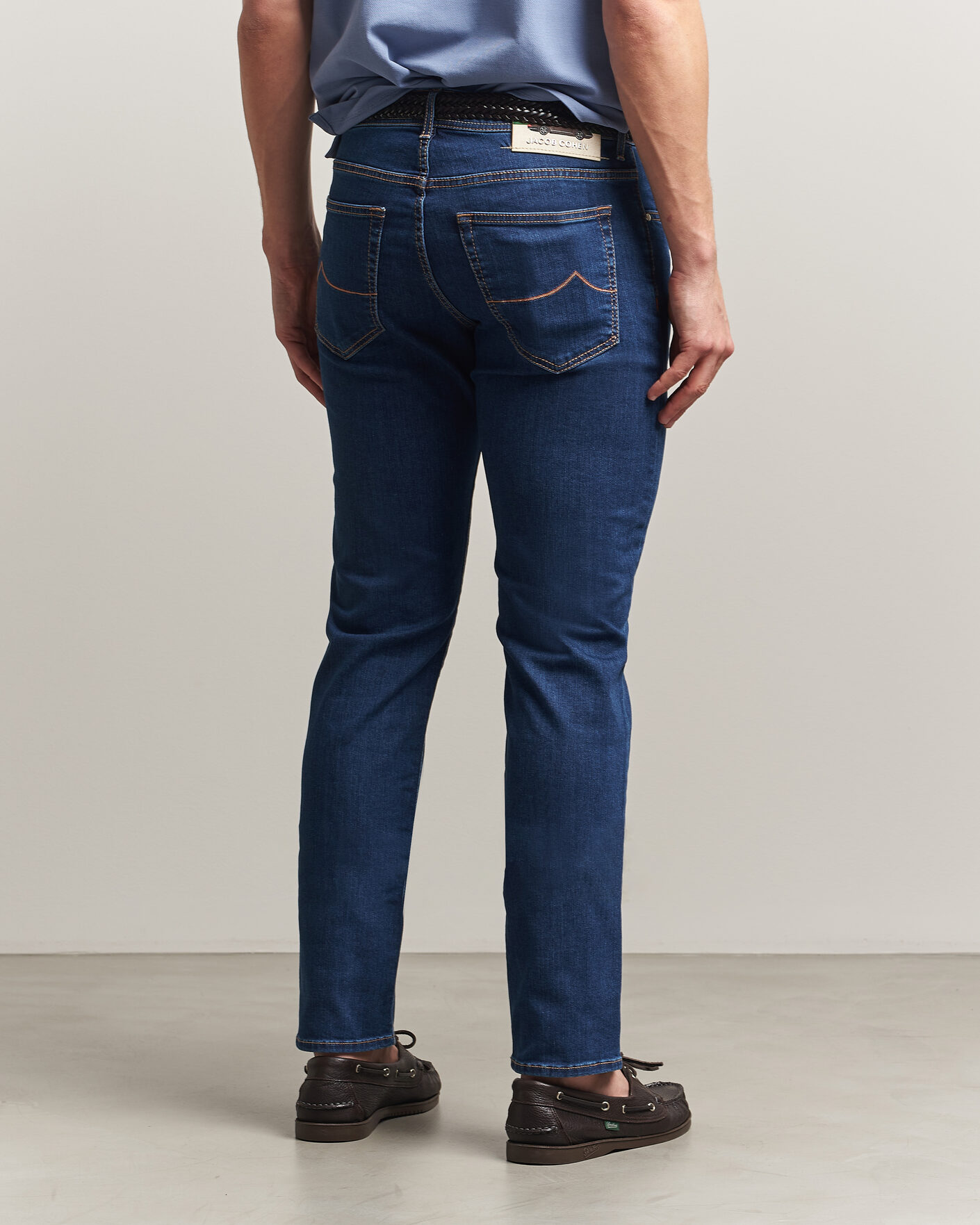 Mies | Farkut | Jacob Cohën | Bard Slim Fit Stretch Porsche Patch Jeans Dark Blue