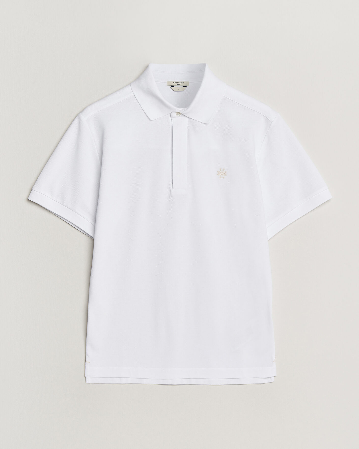 Mies | Pikeet | Jacob Cohën | Cotton Polo Piquet Optical White
