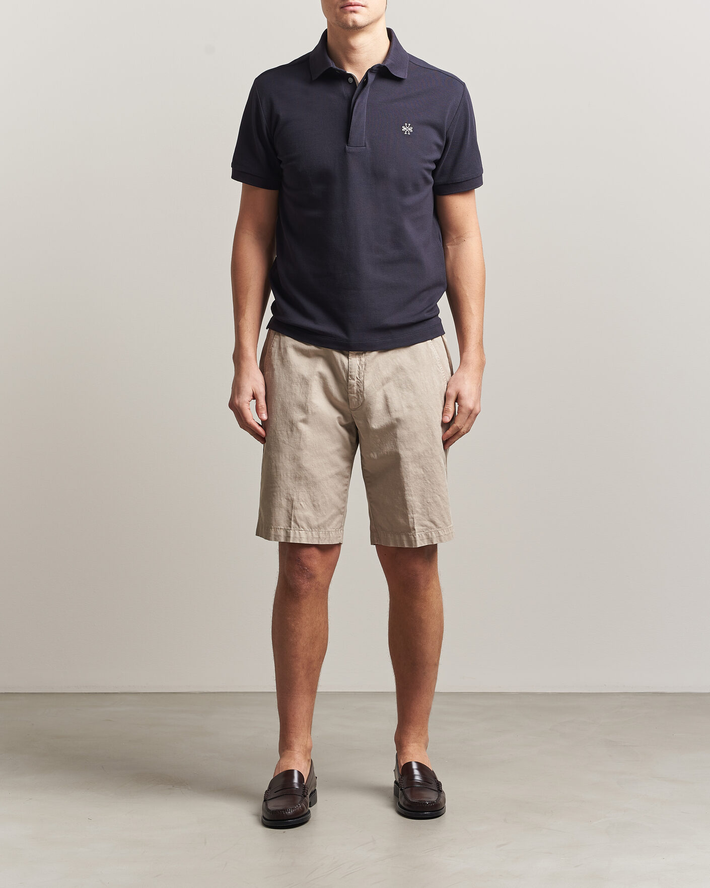 Mies | Pikeet | Jacob Cohën | Cotton Polo Piquet Navy Blue