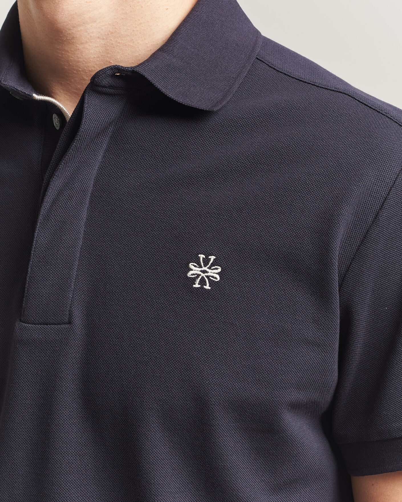Mies | Pikeet | Jacob Cohën | Cotton Polo Piquet Navy Blue