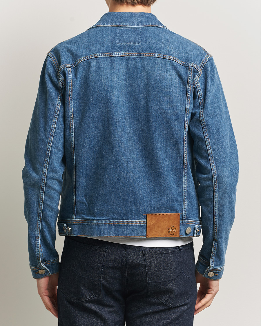 Mies | Takit | Jacob Cohën | Denim Trucker Jacket Mid Blue