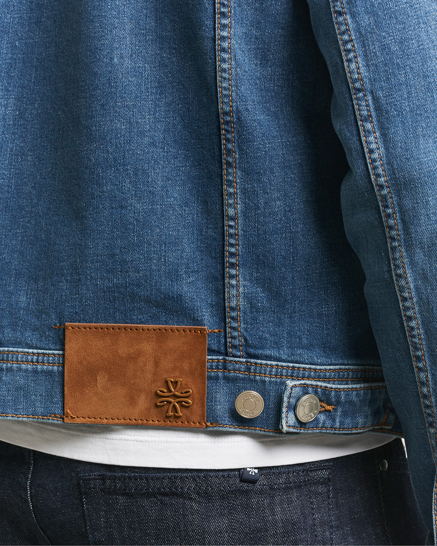 Mies | Takit | Jacob Cohën | Denim Trucker Jacket Mid Blue